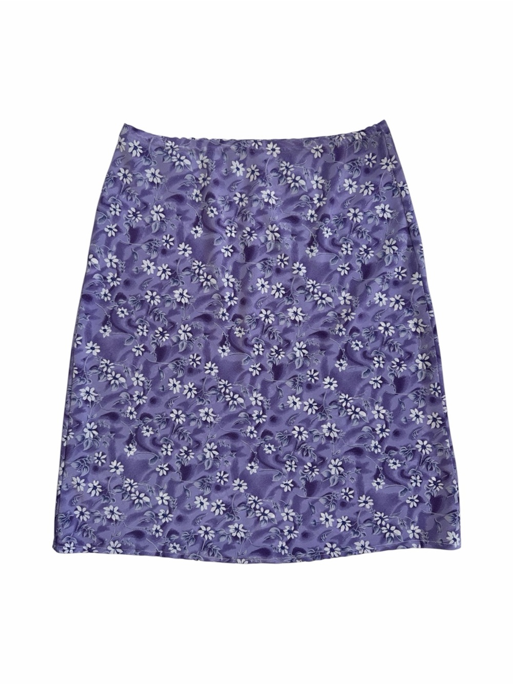Vintage Pariscope Purple Floral A-Line Midi Skirt